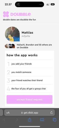  Doubble invite landing page
